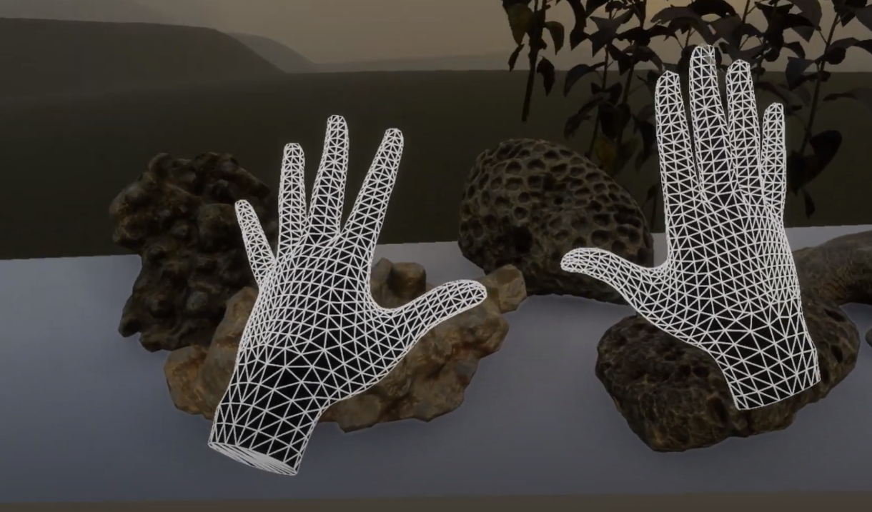 Using hands in VR